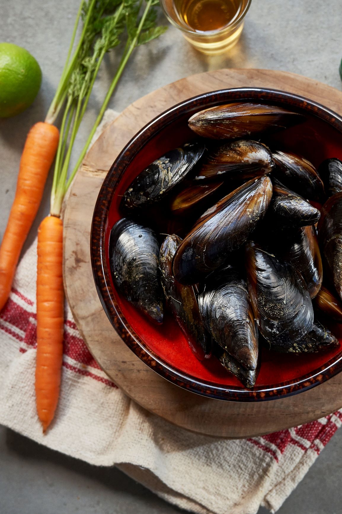 Miesmuscheln mit Orange Zutaten